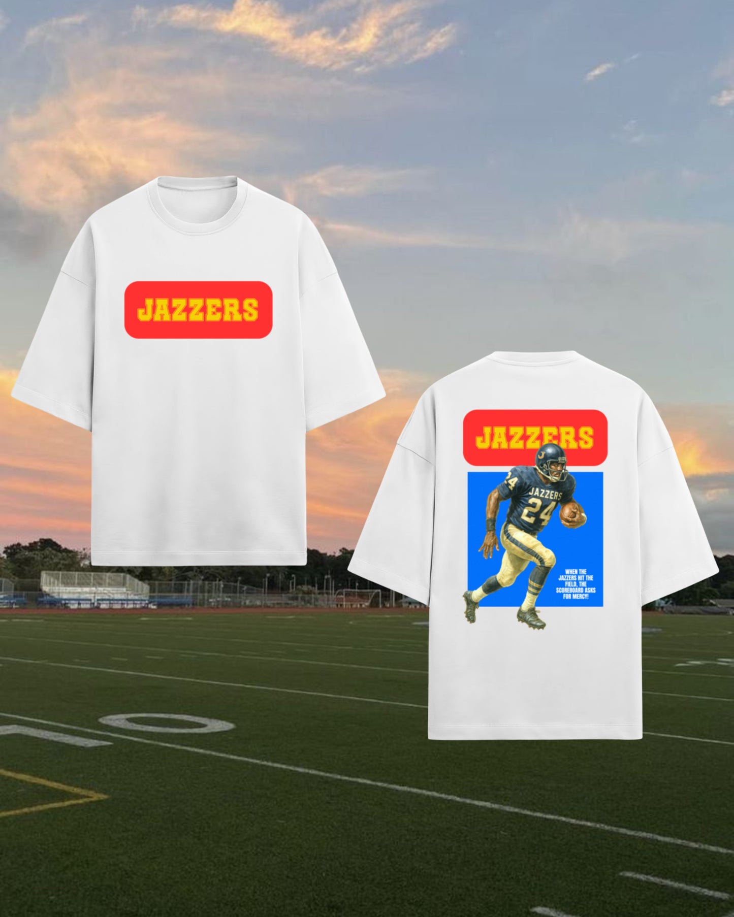 π JAZZERS OVERSIZED TEE β FEAR THE SCOREBOARD EDITION